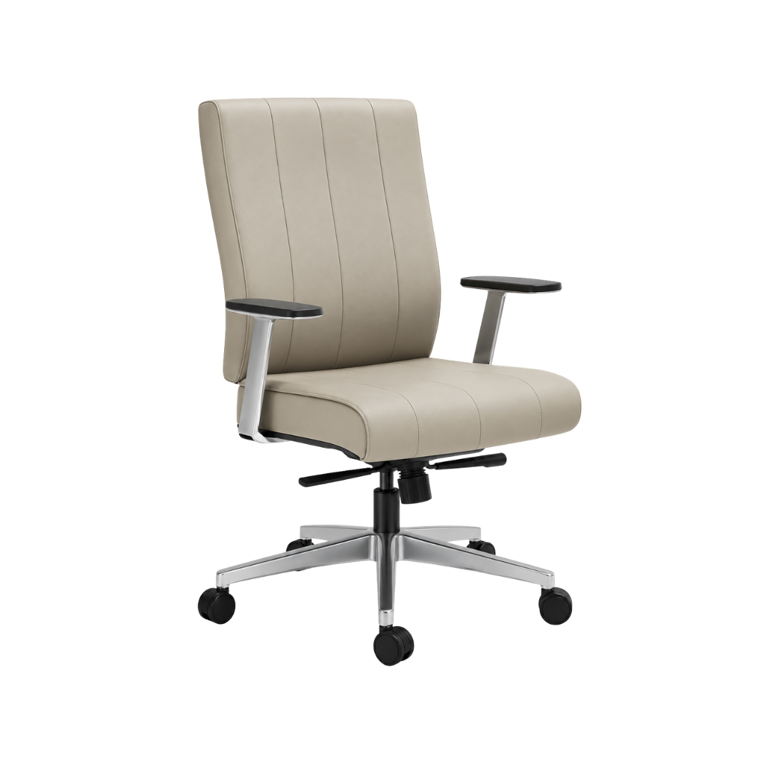 Poltrona Giratória Ergonômica com Encosto em Tela, Braços Reguláveis e Mecanismo Reclinável