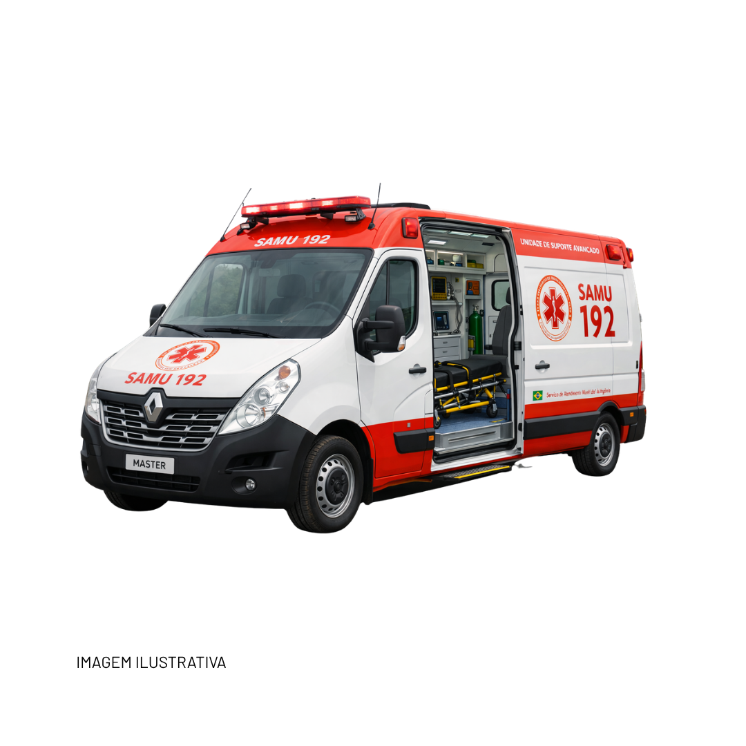 Renault Master L2h2 Veículo Tipo Furgão Adaptado Para Ambulância Padrão Samu 192 Tipo D