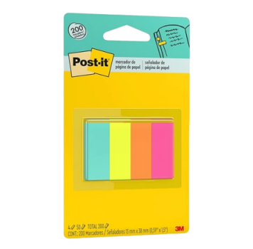 Marcador De Página Adesivo Colorido Com 120 Folhas