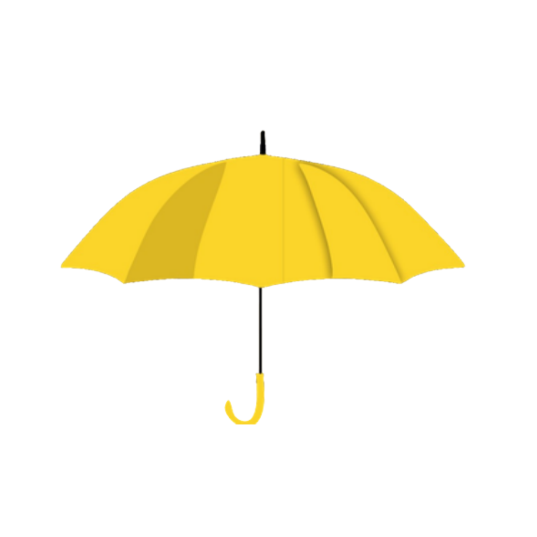 Guarda-Chuva Colonial 1,20 m com Proteção UV, Haste em Madeira e Abertura Semiautomática