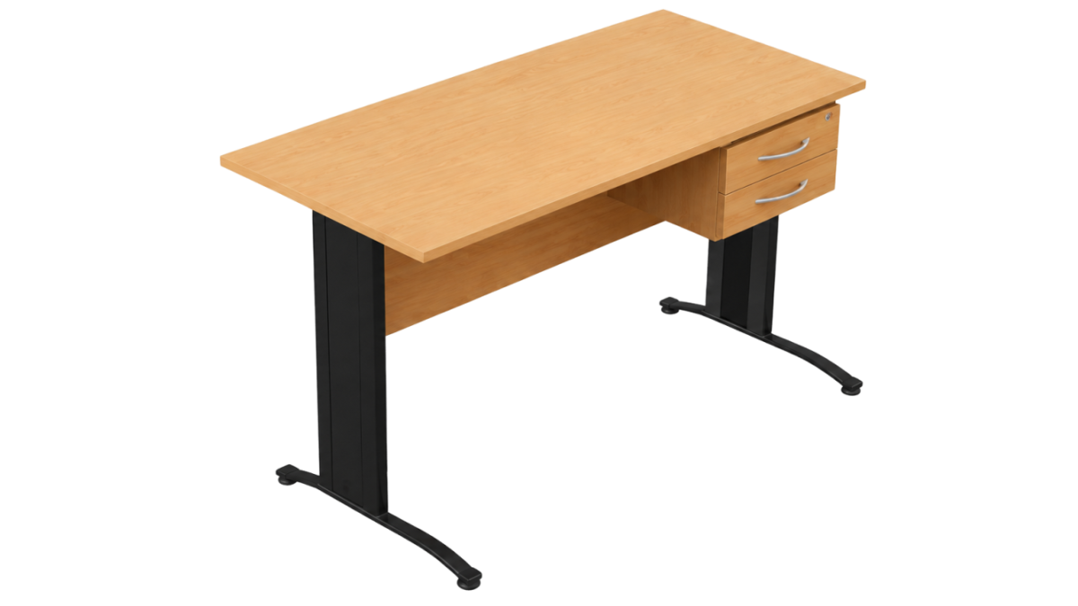 Mesa Com Gaveteiro 2 Gavetas Em Mdp 2700x800x730 Mm Modelo Slmsg