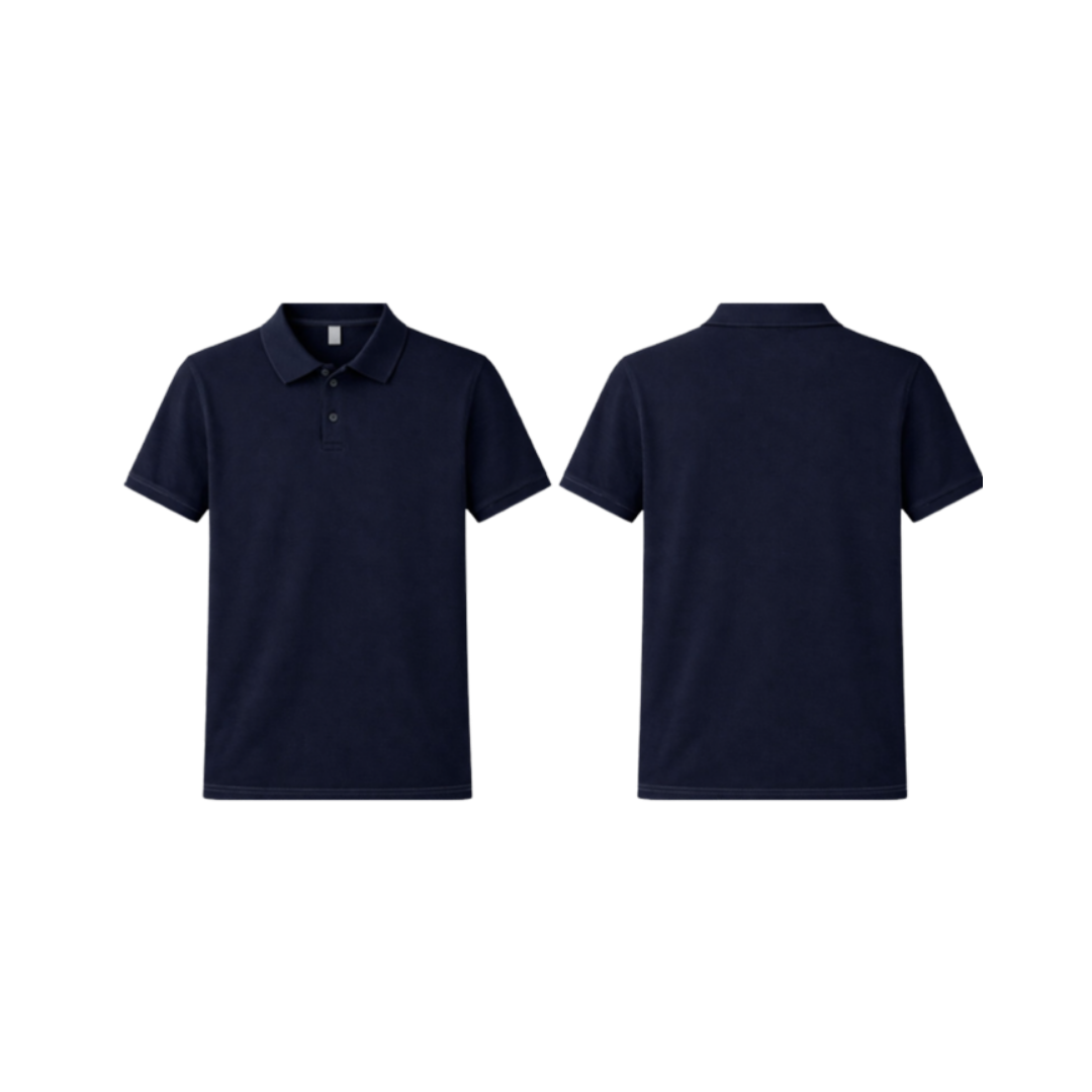 Camisa Gola Polo Manga Curta Unissex Marinho