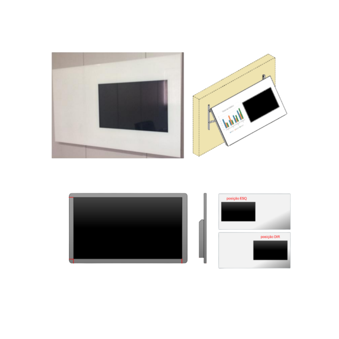 Painel Tipo Lousa Para Televisão 2000x1000mm