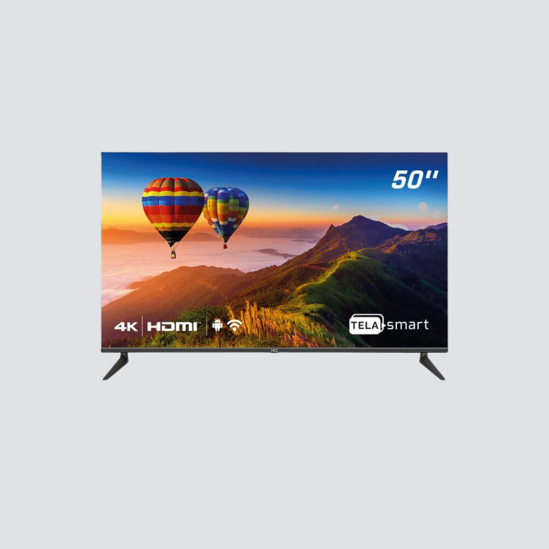 Smart TV HQ 50" 4K UHD LED – HDR, Wi-Fi, Bluetooth, HDMI 2.1, Bivolt