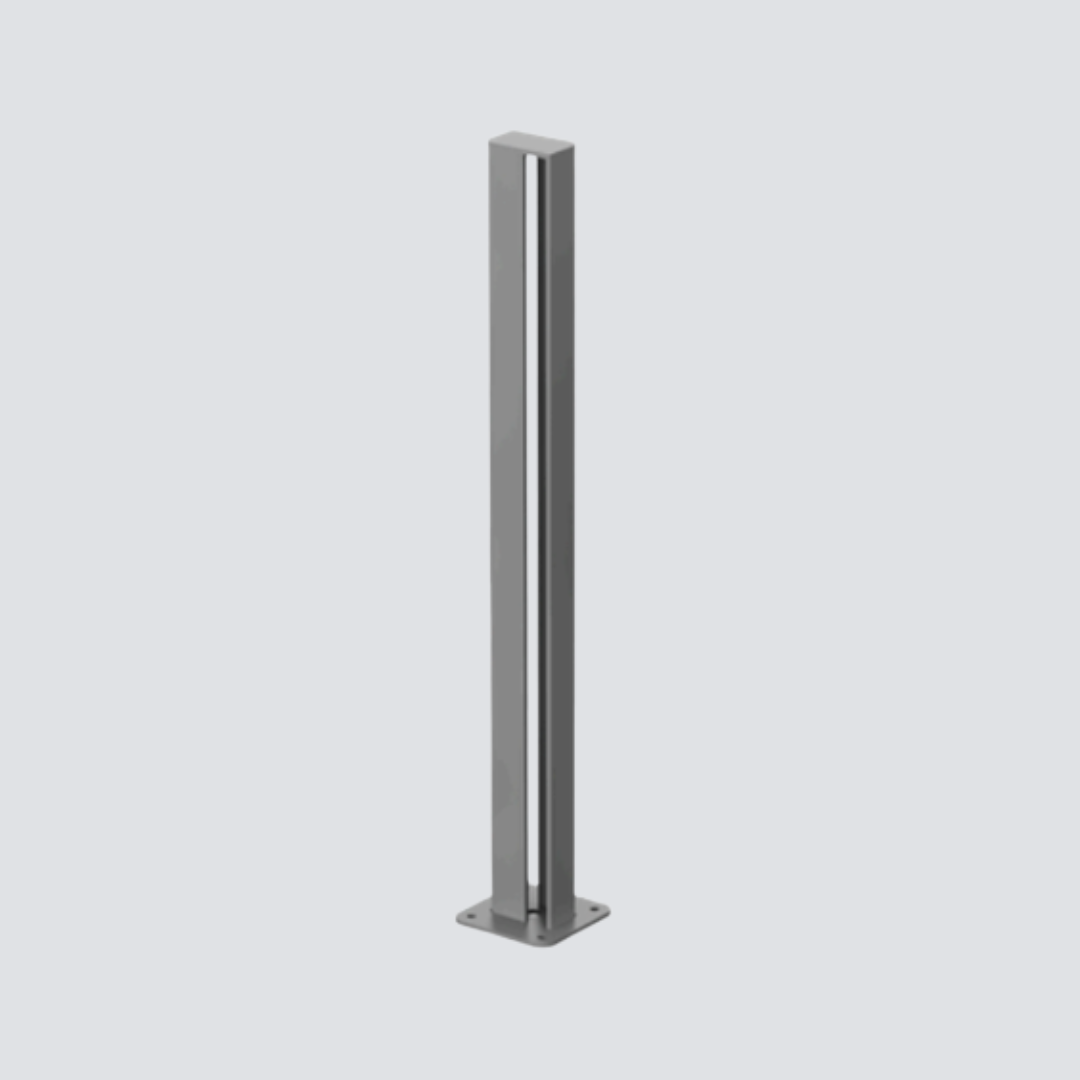 Balizador Retangular Com Luminária LED