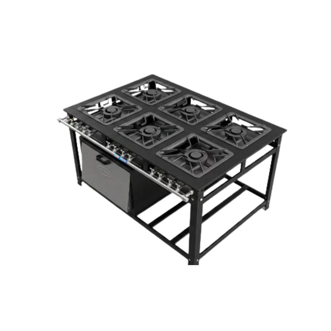Fogão Industrial Cristal Aço Linha Master 6 Bocas 40x40 Perfil 9 com Forno