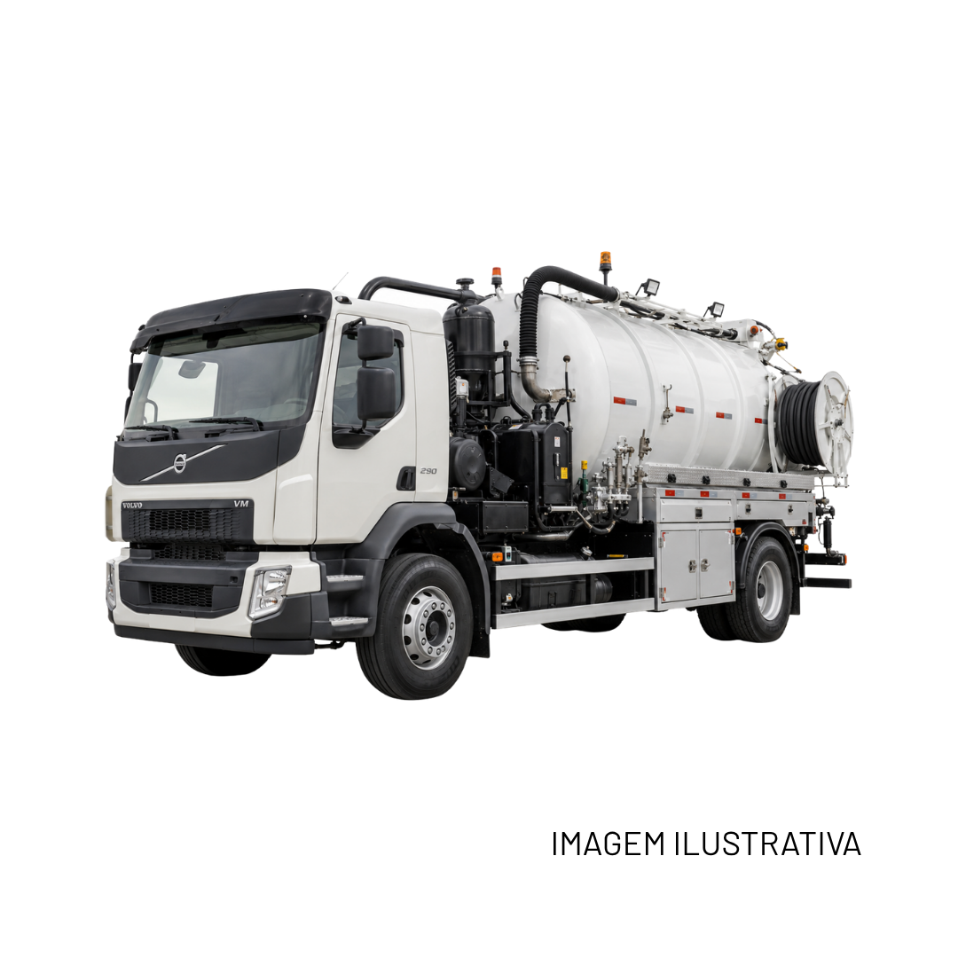 Caminhão Hidrojato e Sucção a Vácuo Combinado Volvo VM 290 4x2 – Tanque 8.000 Litros