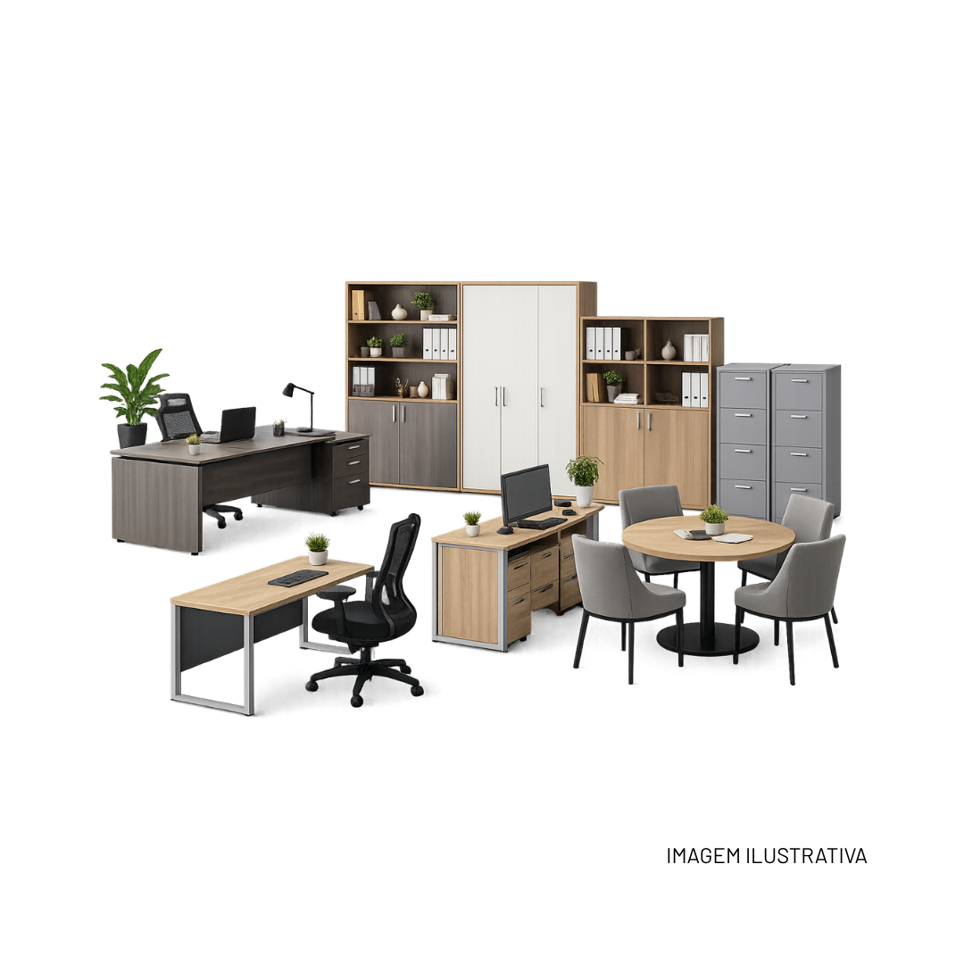 Móvel Complementar M2 Em MDP/MDF Com Painel Cremalheira E Divisor Frontal
