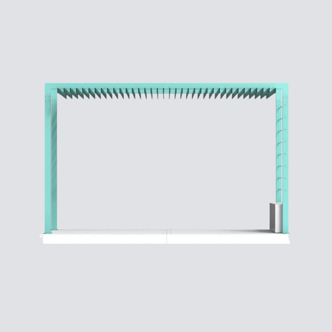 Sombreamento Modular (Pergolado Metálico com Cobertura de Alumínio)