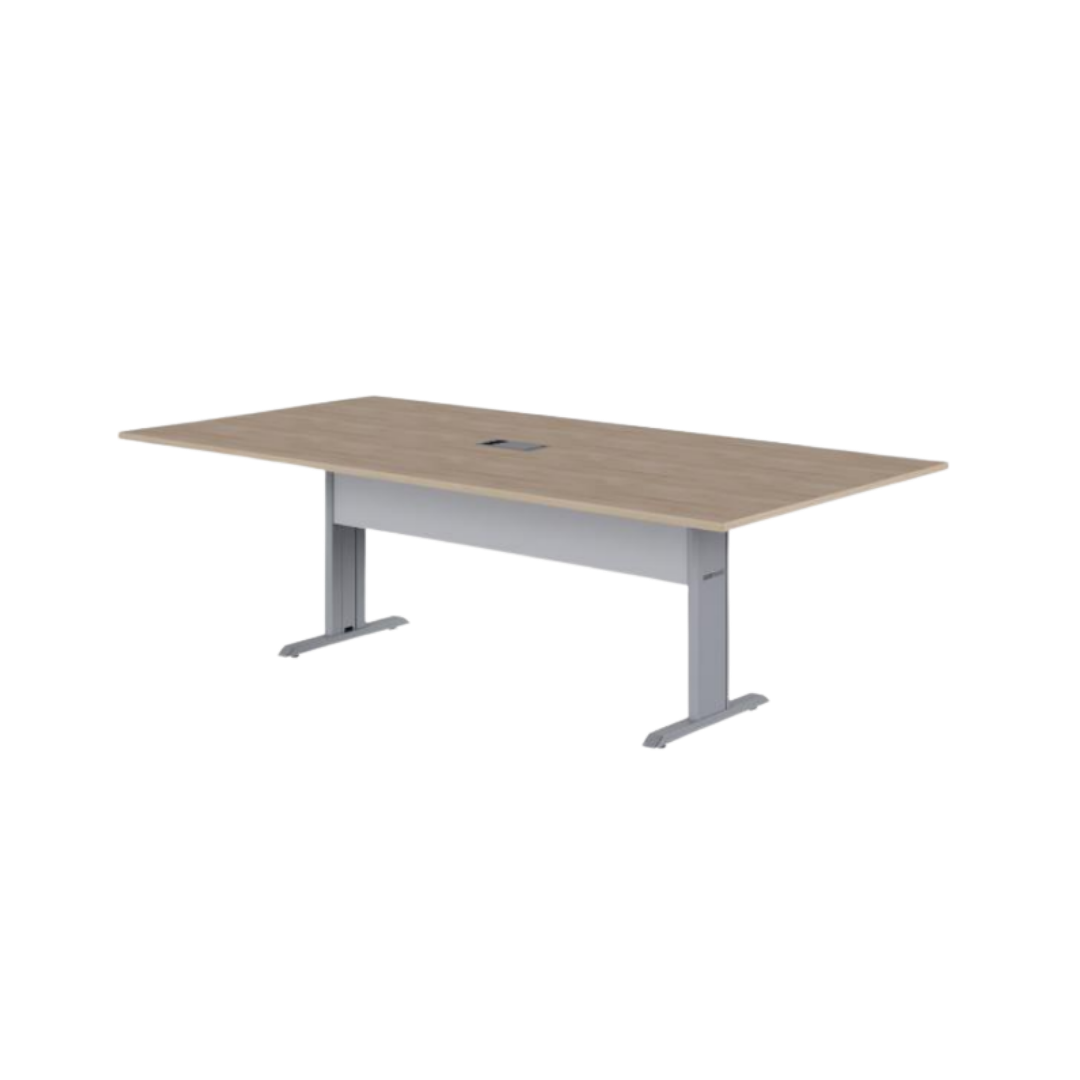 Mesa De Reunião Retangular Com Caixa De Tomadas 1800x900x740mm