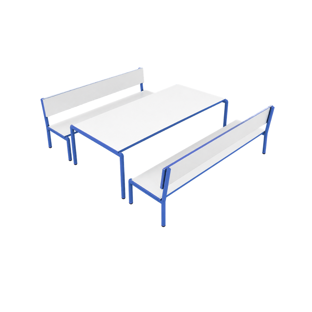 Conjunto para Refeitório Escolar com Apoio Dorsal Tamanho 6 Adulto