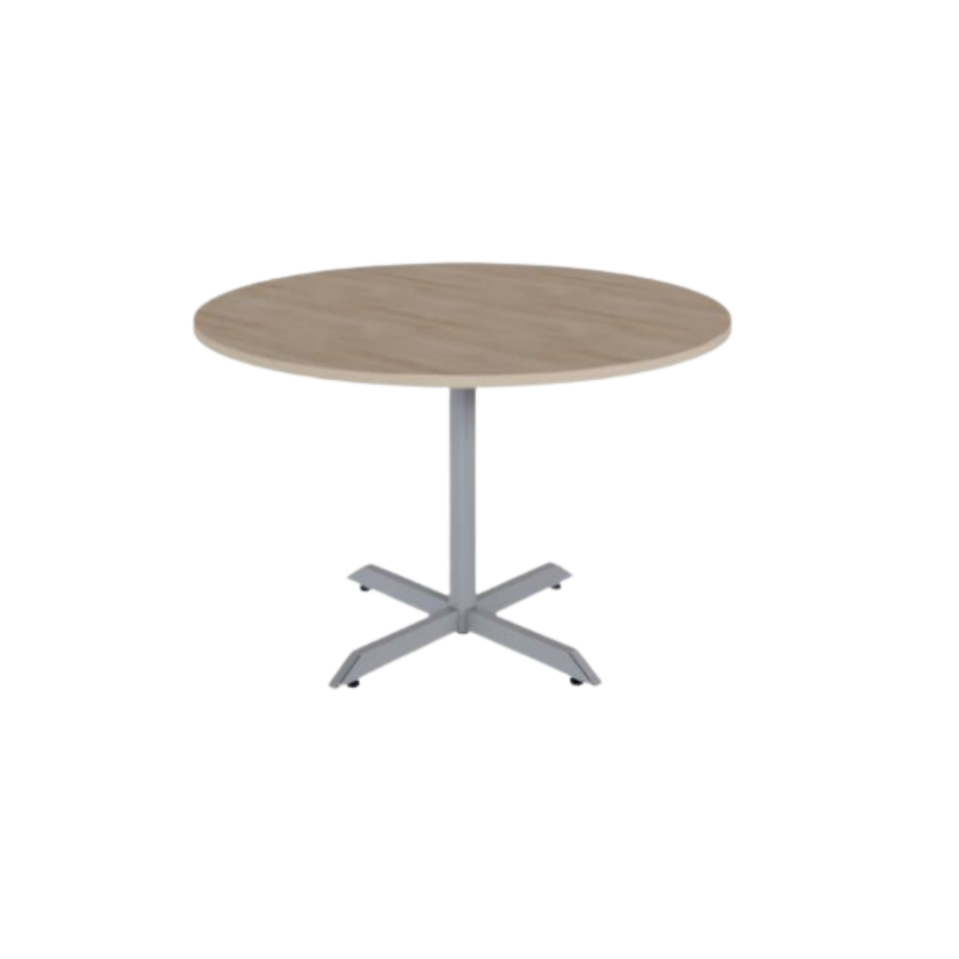 Mesa De Reunião Redonda Ø1200x740mm Com Caixa De Tomadas