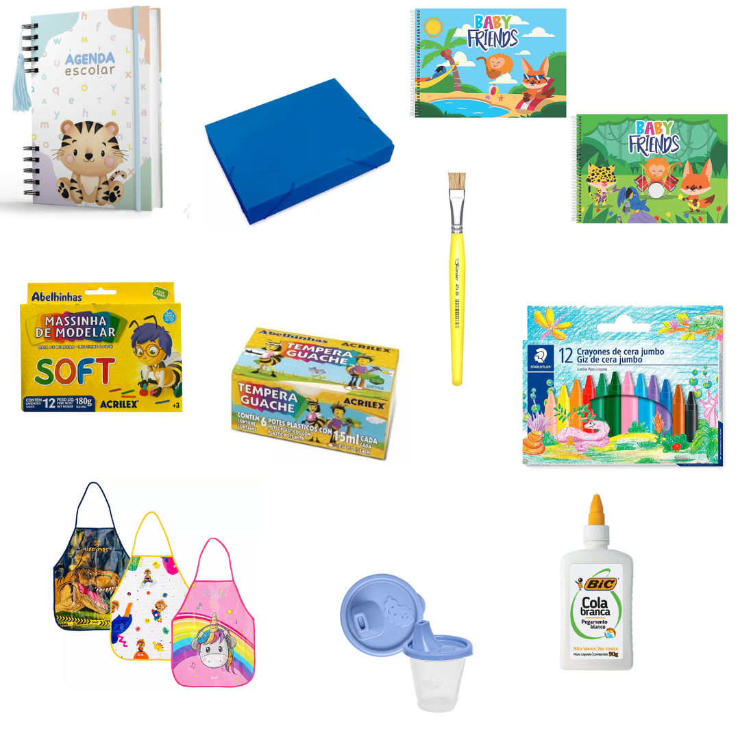 Kit Escolar Para Educação Infantil (Creche)