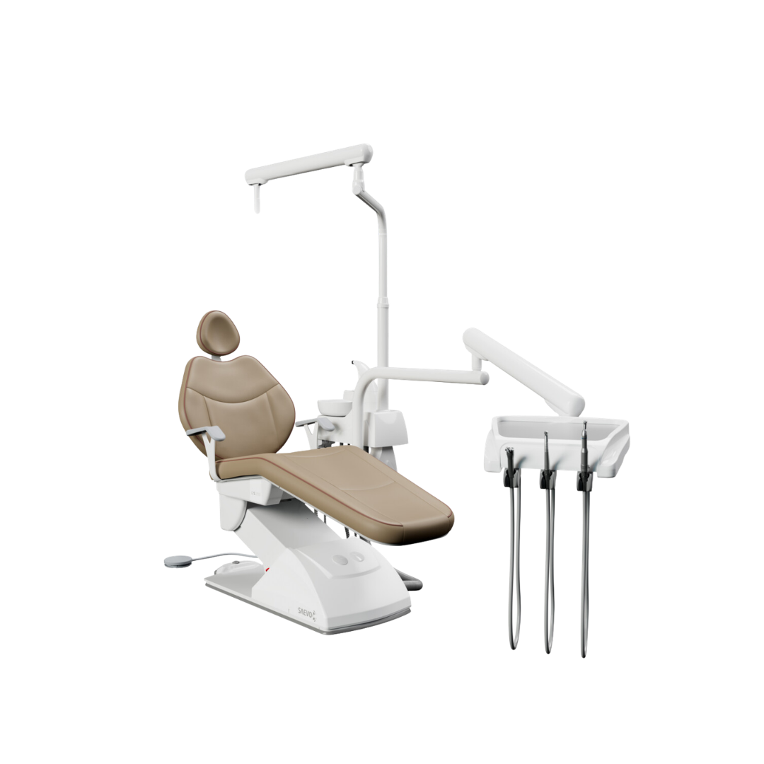 Cadeira Odontológica Completa Alliage Saevo S202 Com Refletor LED E Equipo Pneumático
