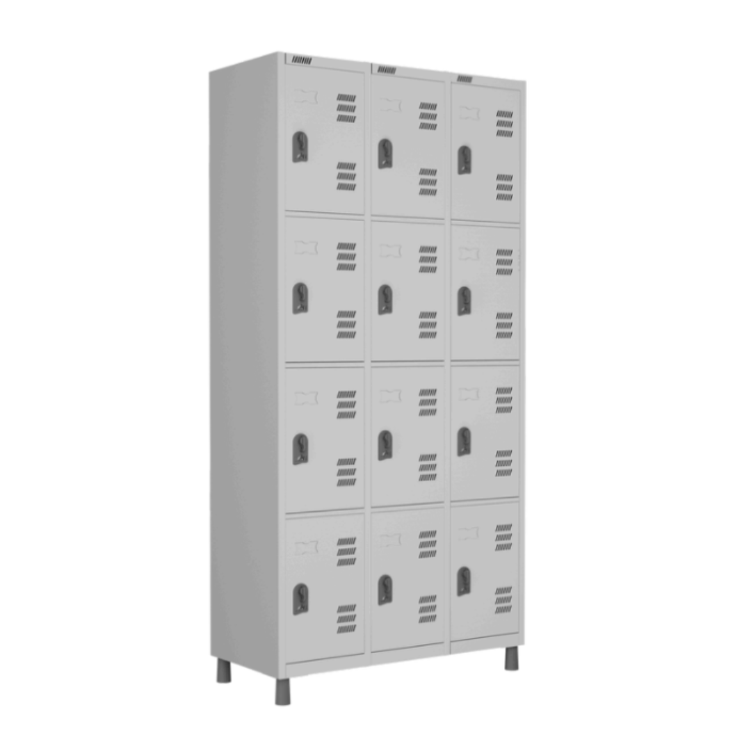 Roupeiro Com 12 Portas Dividido Em 3 Corpos