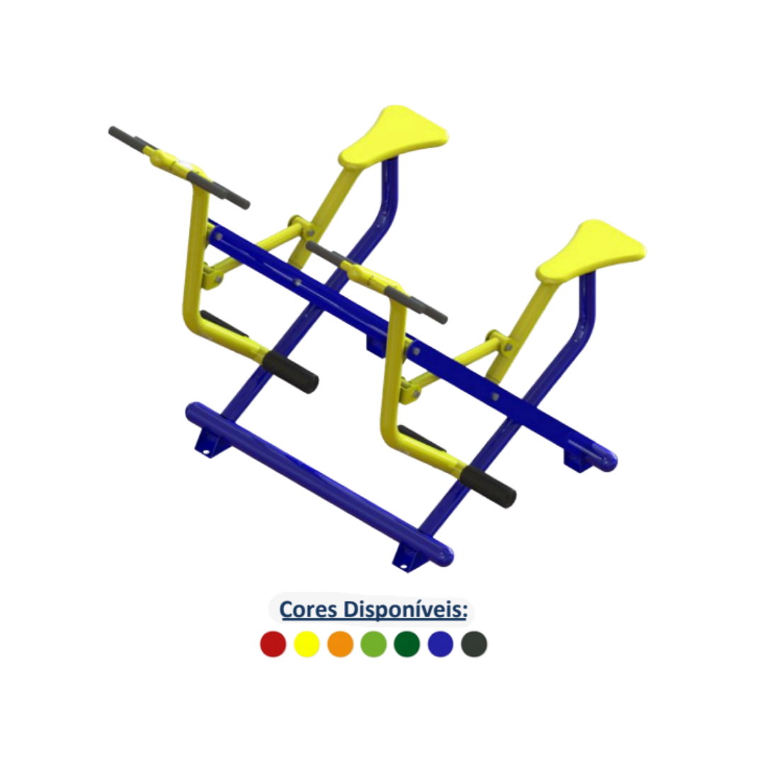 Equipamento De Ginástica Ao Ar Livre Simulador De Cavalgada Duplo Conjugado