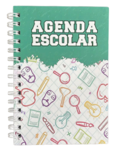 Agenda Escolar Capa Dura Espiral Wire-O 224 Páginas 140mm X 200mm