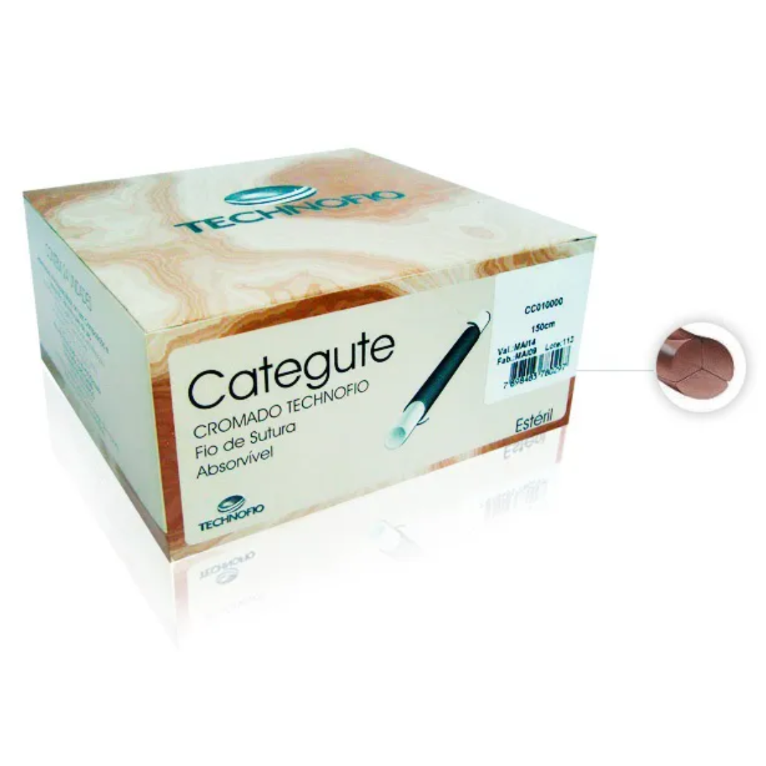 Fio De Sutura Catgut Cromado