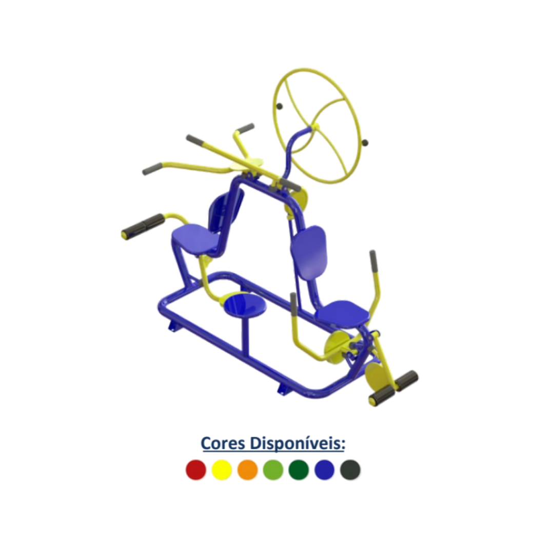 Equipamento De Ginástica Ao Ar Livre Multiexercitador Conjugado Com 06 Funções