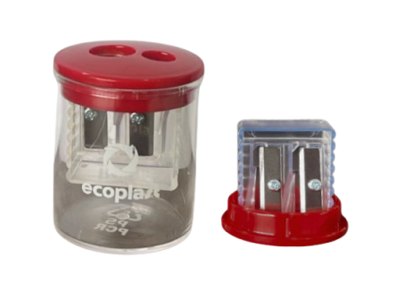 Apontador Duplo Com Depósito Para Lápis Comum E Jumbo BPA Free