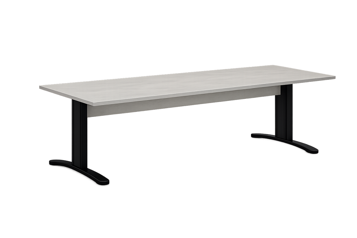 Mesa Retangular Em MDP Com Painel Central 2000 X 1100 X 740 Mm