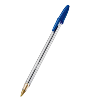 Caneta Esferográfica Azul Escrita Média Com Certificação INMETRO