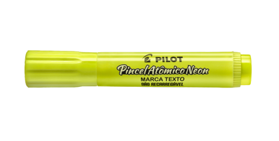 Caneta Marca Texto Fluorescente Amarela Com Certificação INMETRO