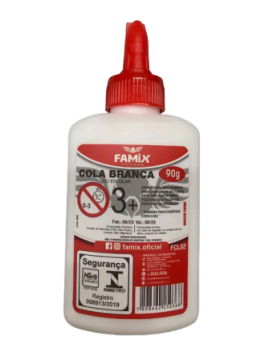 Cola Líquida Branca 90g Lavável Com Certificação INMETRO