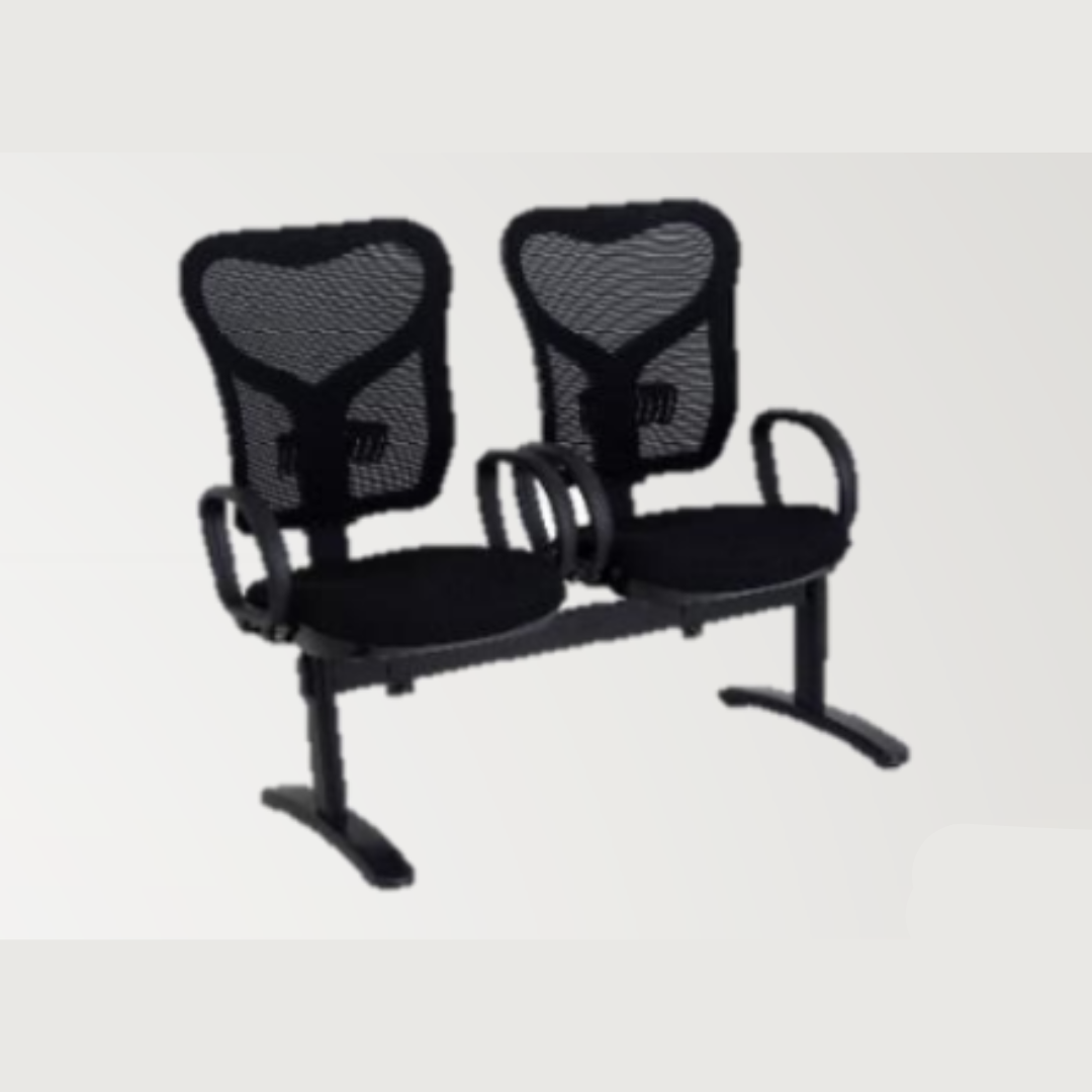 Longarina Ergonômica para Sala de Espera de 2 Lugares sem Braço