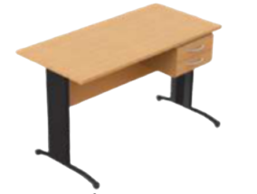 Mesa De Trabalho Retangular Com Gaveteiro Suspenso Em Mdp 1600x600x730 Mm Modelo Slsmg