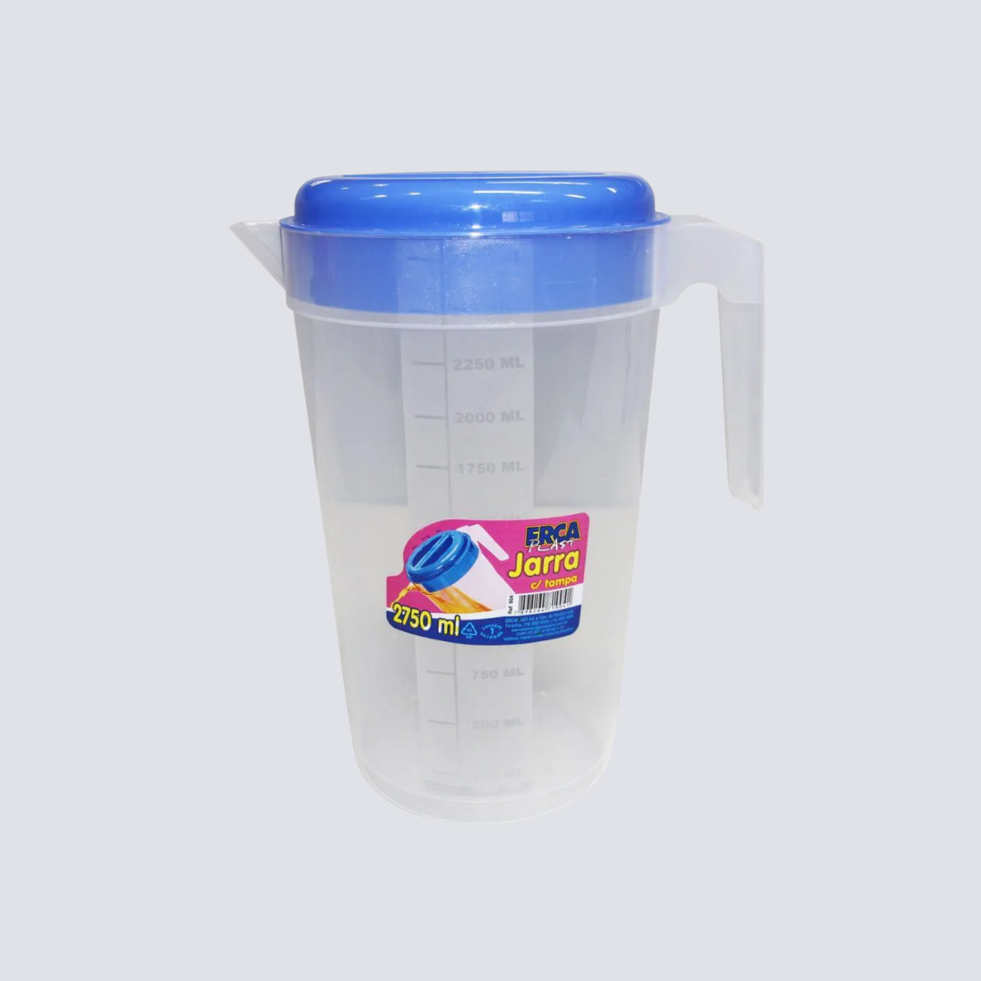Jarra de Plástico com Tampa – 2 Litros
